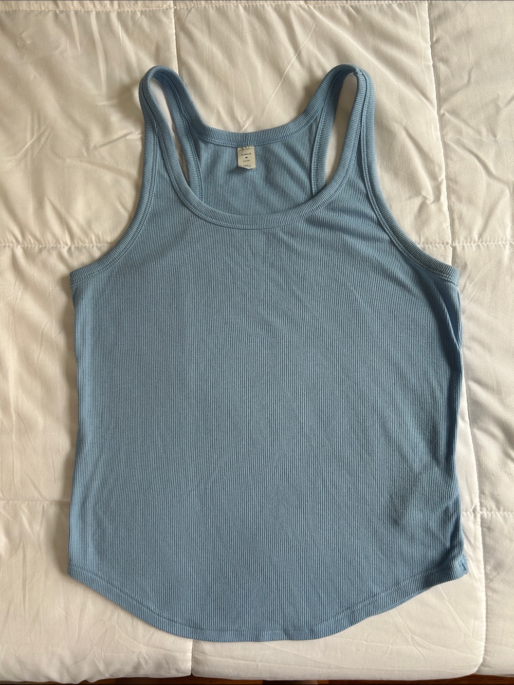 Old Navy Light Blue Ribbed Tank Top - Women